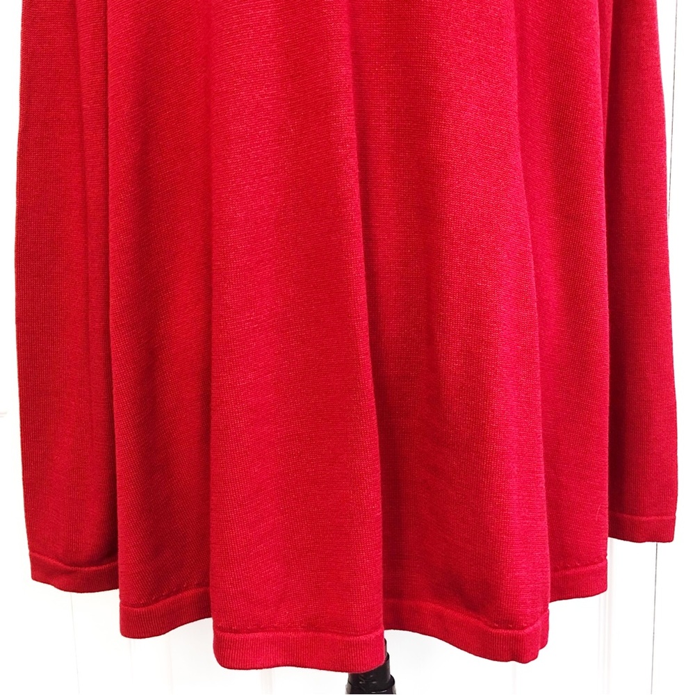 New Jessica London Red Knit Mockneck Gold Button Detail Sweater 22/24 - Picture 16 of 16
